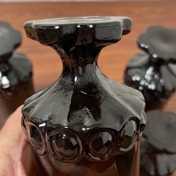 MID CENTURY TIFFIN
FRANCISCAN MADEIRA LEAD
CRYSTAL BROWN STEMMED
GOBLETS - Picture 13 of 16